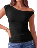 MFAVIP Women’s Off-The-Shoulder Sleeveless Crop Top