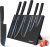 Keycut 6-Piece Japanese Stainless Steel Knife Set with Magnetic Block