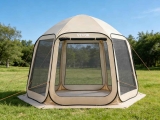 Vevor 10-Foot Pop-Up Screen House Tent w/ Awning