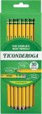 Ticonderoga 30-Count Pre-Sharpened #2 Pencils