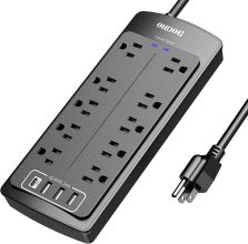 Ondog Multi-Outlet Surge Protector Power Strip $15