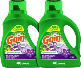 2-Pack Gain + Aroma Boost Laundry Detergent Liquid Soap 65-Oz $11.74