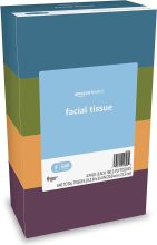 640-Count (4 Flat Boxes x 160 Tissues Per Box) Amazon Basics Facial Tissue  $5.69