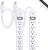 2-Pack GE 120 Volts 6 Outlet 2 Ft Cord Wall Mount Switched Power Strip  $10.59