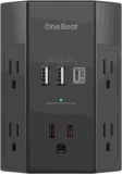One Beat 1800J 5 Widely Outlets USB Wall Mount Charger Surge Protector  $9.99