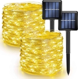 2-Pack Dazzle Bright Solar String Lights Outdoor 39.4-FT $9.93
