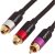 10-Pack 12″ Amazon Basics 1-Male to 2-Female RCA Y-Adapter Splitter Cable  $14.10