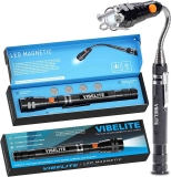 Vibelite Extendable LED Flashlight with Telescoping Magnet Pickup Tool  $9.60