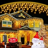 400 LED 32.8-Feet Fairy Starry Christmas Icicle Lights with 8 Modes  $13.49