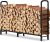 Amagabeli 8 ft Heavy Duty Outdoor Fire Wood Log Rack for Fireplace  $33.49