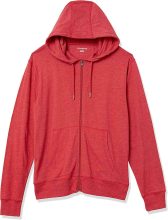 Amazon Essentials Men’s Lightweight Jersey Full-Zip Hoodie (S-XL in Red)  $12.00
