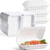 50-Pack Yangrui Clamshell Shrink Wrap Food Containers, 28oz (9″ x 6″)  $12.24