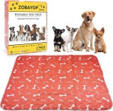 2-Pack Reusable Waterproof Extra Absorbent Pee Pads for Pets (24″ x 16″)  $8.94