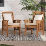 2-Piece Walker Edison Rendezvous Modern Acacia Wood Chairs  $151.84