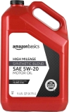 Amazon Basics High Mileage Motor Oil Synthetic Blend 5W-20 5 Quart $11.54