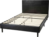 Amazon Basics AmazonBasics Upholstered Queen Platform Bed Frame $97