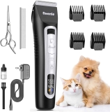 Electric USB Rechargeable Low Noise Cordless Pets Clippers Set  $13.49
