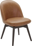 Rivet Contemporary Leather Swivel Dining Chair $120
