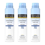 3-Pack Neutrogena Ultra Sheer Body Mist Sunscreen Spray 5oz $20.56