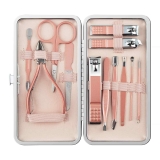12-Piece Professional Manicure & Pedicure kit with Leather Travel Case  $5.99