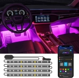 Govee 12V Bluetooth-enabled In-Car RGB LED Light Strip Kit  $9.99