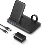 Anker Foldable 3-in-1 Wireless Charger Station with Power Adapter  $21.99