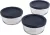 3 Anchor Hocking Round Glass Food Storage Containers w/Lids $6.34