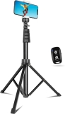 62″ Phone Tripod & Selfie Stick with Wireless Remote and Phone Holder  $15.99