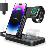 3-in-1 USB-C Wireless Charging Station for iPhone, Apple Watch & AirPods  $12.00