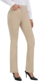 Women’s Straight Leg Yoga Dress Pants with Belt Loop  $11.89