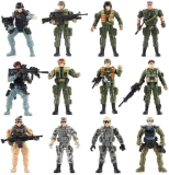 Mr.River US Army Men and SWAT Team Toy Soldiers Action Figures 12pc $14.99