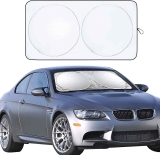Car Windshield Sun Shade with Storage Pouch (64″ x 32″)  $14.38
