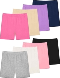 8-Pack Poroka Girls Bike Dance Thick Modal Breathable Safe Active Shorts  $9.99