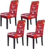 Deeoutlife Dining Chair Cover Washable Seat Protector Set of 4 $11.99