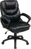 Office Star FL Series Faux Leather Manager’s Adjustable Office Chair  $172.99