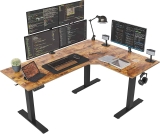 FEZIBO 63 Inches Triple Motor L-Shaped Electric Standing Desk  $469.99