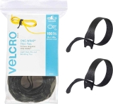 100-Pieces Velcro Brand ONE-WRAP 8″ x 1/2″ Cable Ties (Black)  $12.25