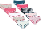 10-Pack Amazon Essentials Girls’ Bikini Underwear  $11.40