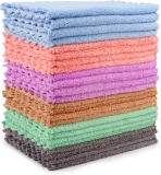 24PK HOMEXCEL Coral Velvet Kitchen Dishcloths $6.23
