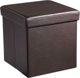 SONGMICS 15x15x15-in Storage Ottoman Cube/Footrest Stool $13.71