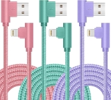 3-Pack 6ft Apple MFi Certified Lightning Charging Cables  $5.20