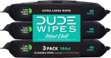 Dude Wipes Flushable Wet Wipes 48-Count Dispenser 3-Pack $8.98