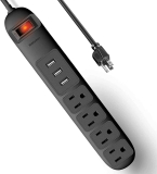 Power Strip Surge Protector with 4 AC Outlets & 3 USB Ports  $11.99