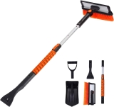 5-in-1 Ice Scraper & Brush for Car with 29″-39″ Extendable Snow Shovel  $13.50