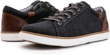 Globalwin Men’s Lace-Up Faux Leather Fashion Sneaker  $11.99