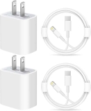 2-Pack MFi Certified 20W USB-C Charging Block + 2-Pack 6ft Lightning Cable  $9.07