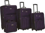 4-Piece Rockland Journey Softside Upright Luggage Set (14″/19″/24″/28″)  $81.96