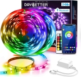 100-Feet Smart RGB Color Changing LED Strip Lights with Music Sync  $14.99