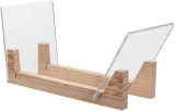 Solid Wood Vinyl Record Storage Holder with Clear Acrylic Ends  $16.29