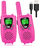 2-Pack 22 Channels Backlit LCD Flashlight 4 Miles Range Kids Walkie Talkies  $14.99